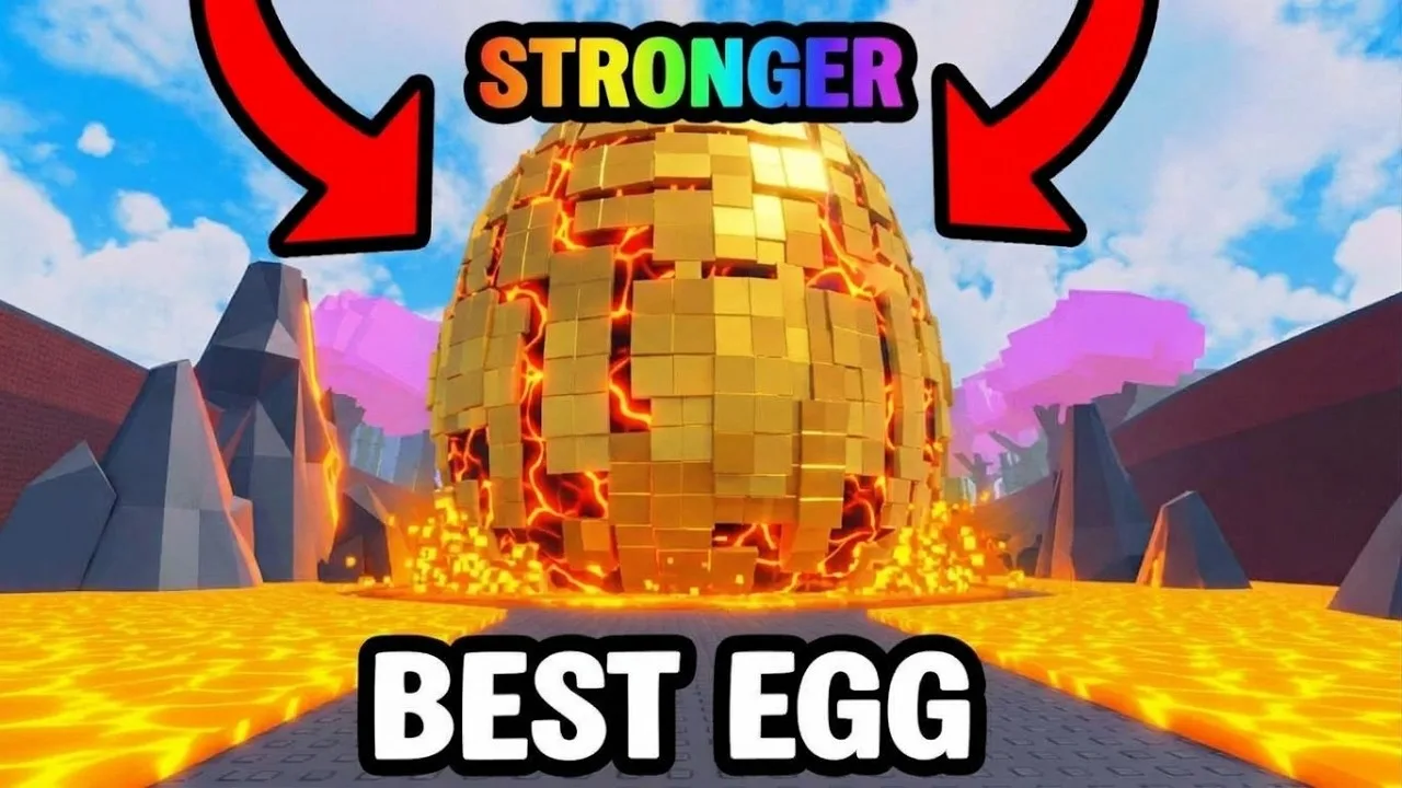 YouTube thumbnail for a high-power egg in Break and Steal an Egg